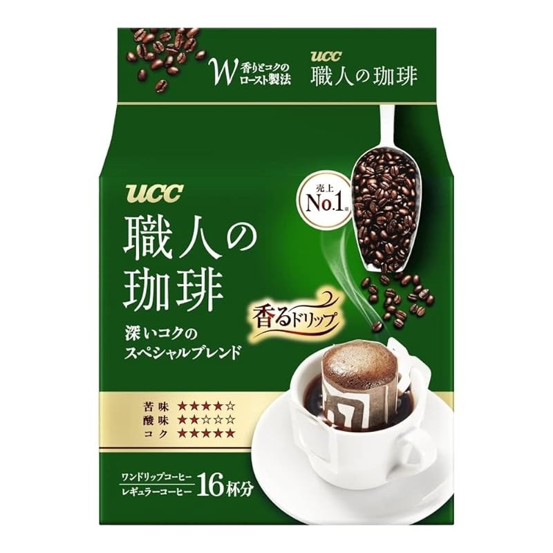 UCC Craftsman's Coffee Drip Coffee Deep Rich Special Blend 16 cups x 3
