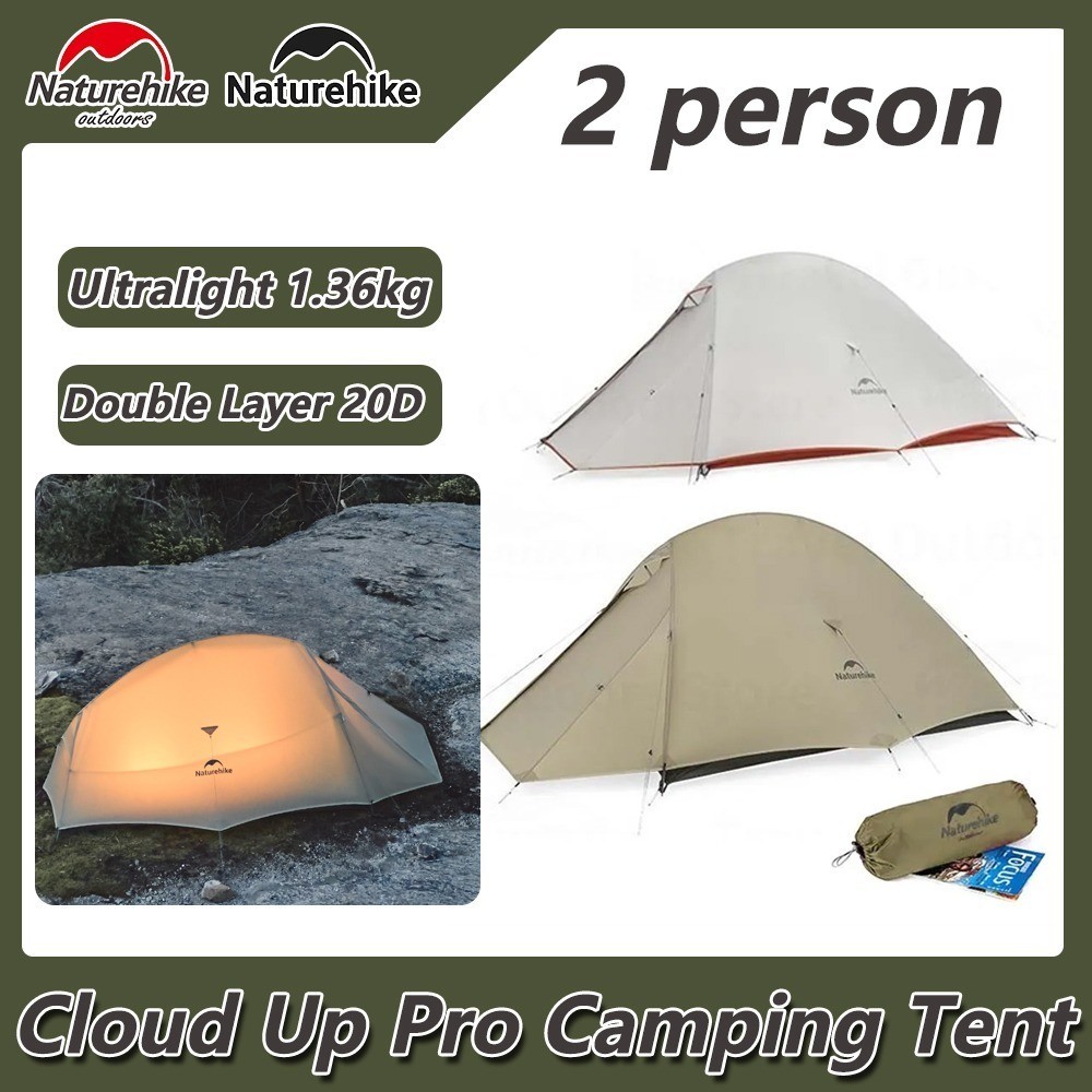 Naturehike Cloud Up Pro Tent Ultralight Camping Tent Double Layer 20D Waterproof Outdoor Hiking