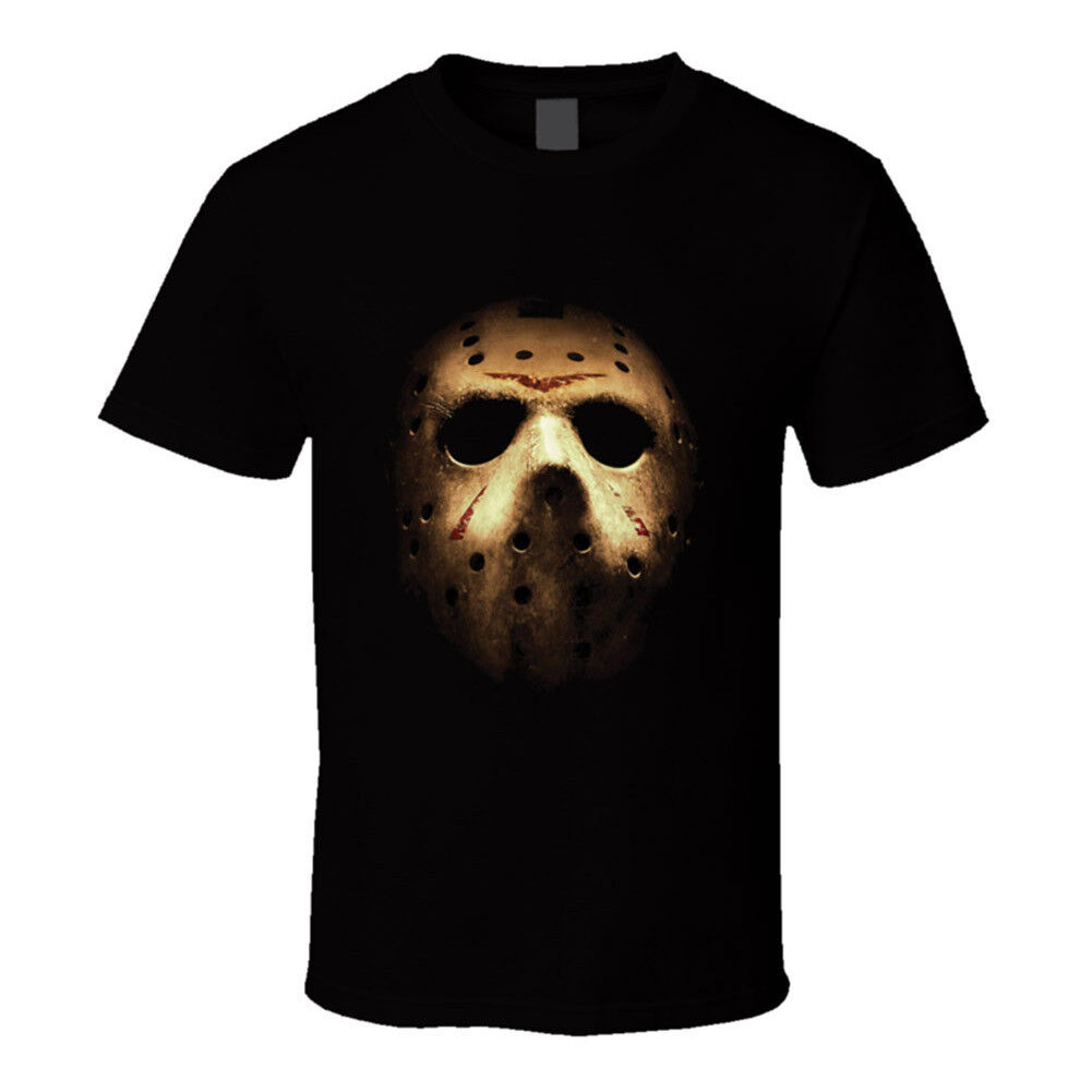 Jason Voorhees Hockey Mask Horror Halloween Movie T Shirt Tee ใหม่