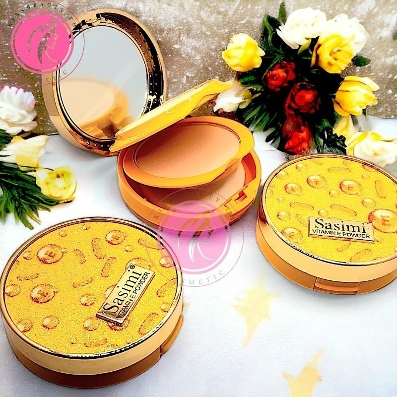 Sasimi BB Powder S922 Vitamin E แป้งพัฟผสมรองพื้น แบบตลับ 2 ชั้น ช่วยควบคุมความมัน กันแดด กันน้ำ กันเหงื่ออออ