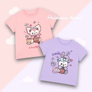 1-12 ปี เสื้อยืดการ์ตูนเด็กผู้หญิง ผ้าฝ้ายแขนสั้น หลายลายเลือกใช้ พร้อมส่งเร็ว