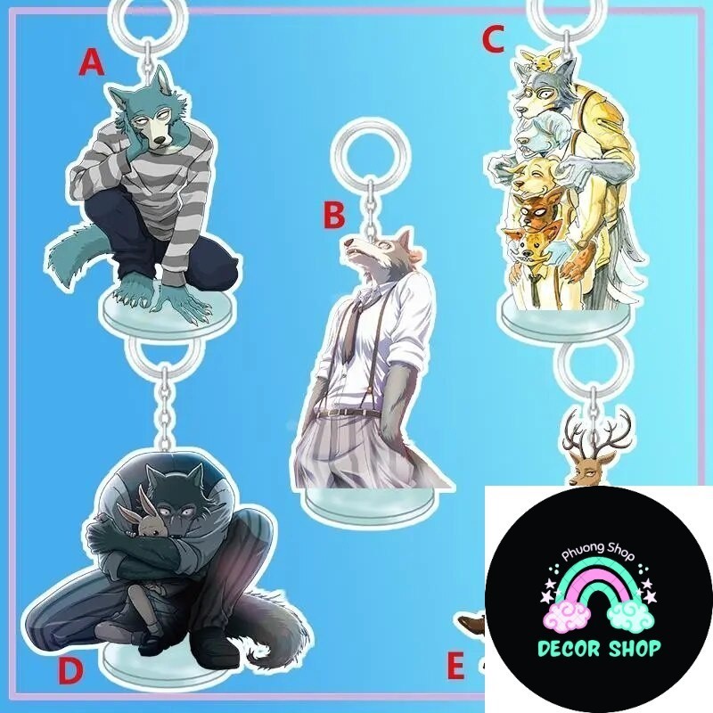 Anime Beastars Legoshi Louis Strap Keyring พวงกุญแจอเนกประสงค์กระเป๋าเป้สะพายหลังอุปกรณ์ตกแต่ง