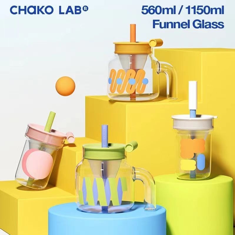 [พร้อมสต็อก] Chako Lab แก้วน้ําแก้ว ฟาง ความจุใหญ่ ทนอุณหภูมิสูง แยกชา/น้ํา พร้อมช่องกรอง