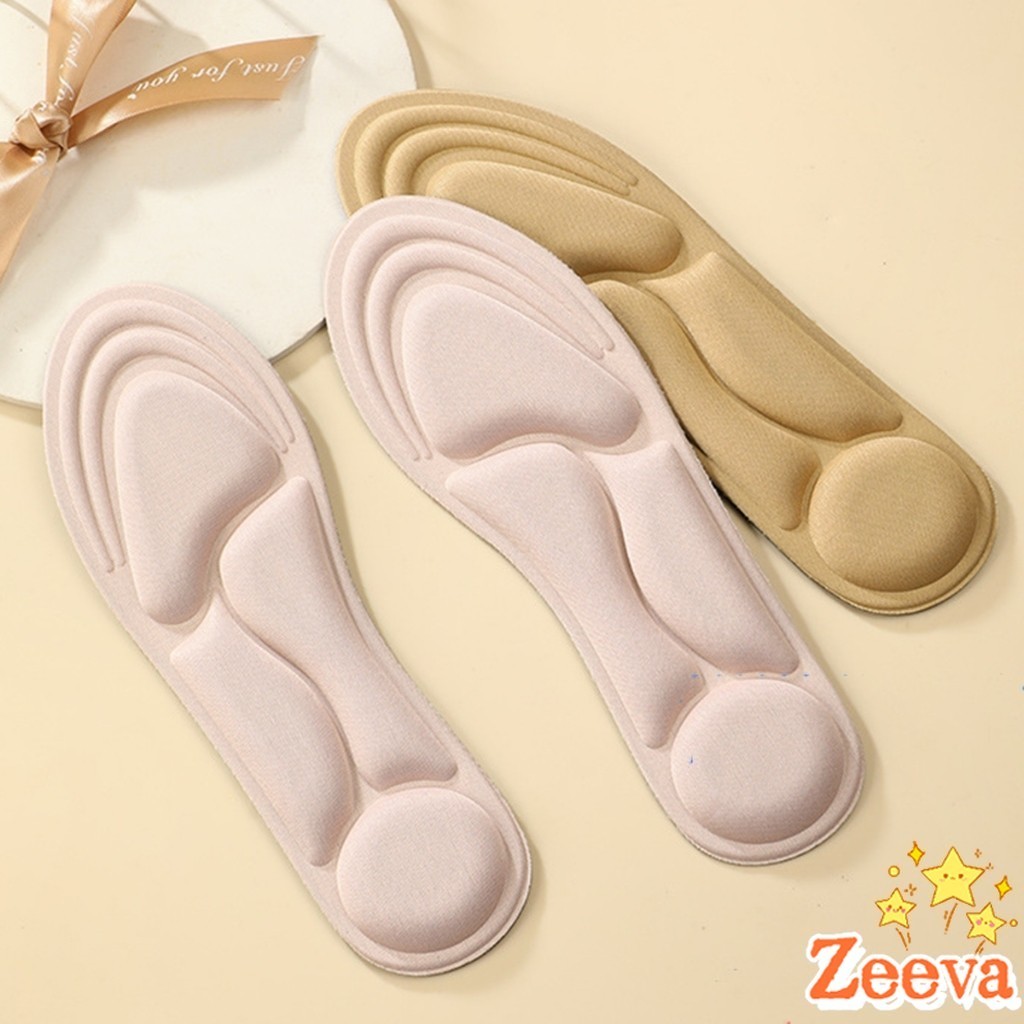 ZEEVA พื้นรองเท้าผู้หญิง แผ่นเสริมรองเท้า เพื่อสุขภาพ ป้องกันการปวดเท้า Women insoles