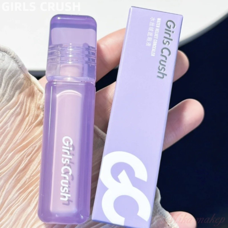 Girls CRUSH คอนซีลเลอร ์ กํามะหยี ่ Brightening ครอบคลุม Dark Circles Tear Trough ผสมแห ้ งผิวมันผิวแห ้ ง