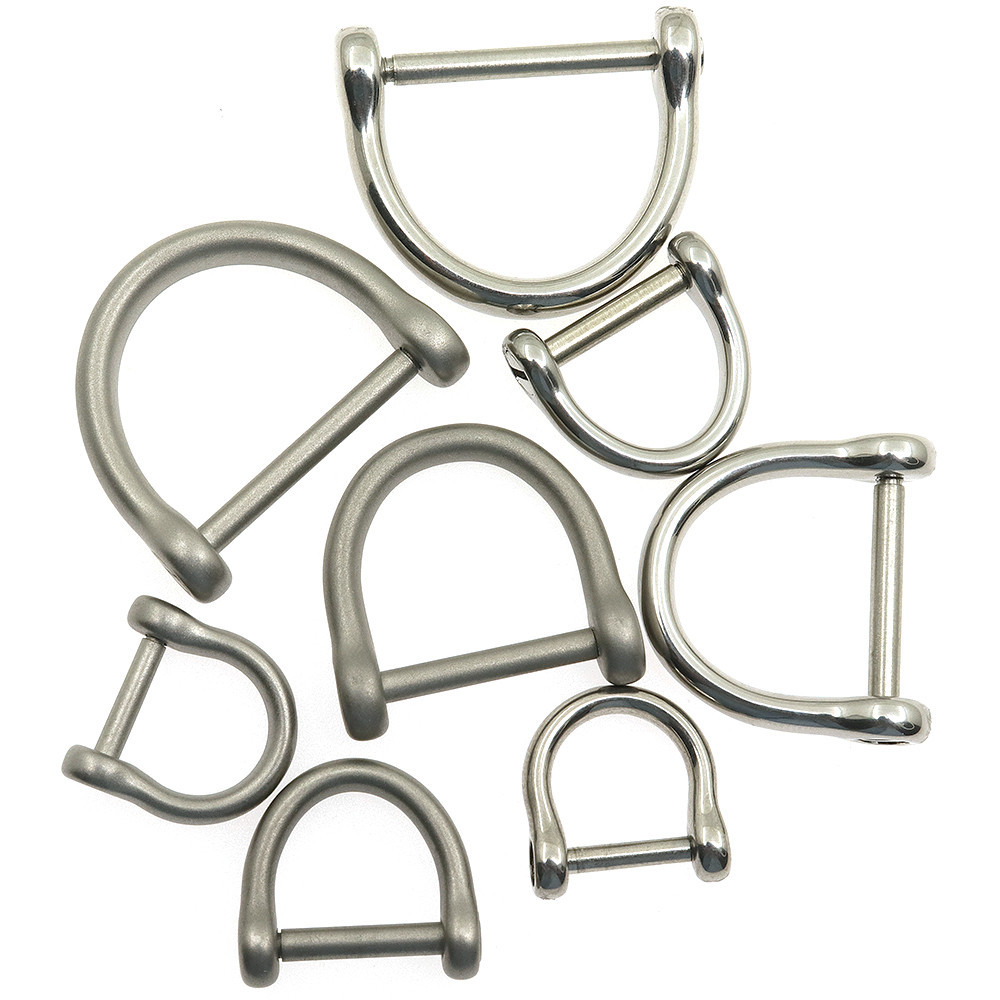 Cnedc 304 สแตนเลส Horseshoe Buckle D-รูปหัวเข ็ มขัดโลหะแขวนหัวเข ็ มขัดพวงกุญแจรถ