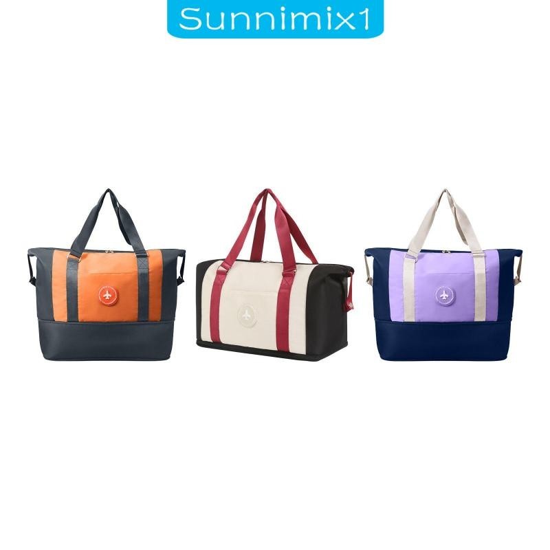 [Sunnimix1 ] Travel Duffle Bag Carry on Tote Bags Scalable Folding for Pool