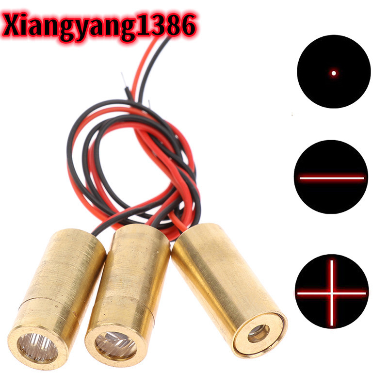9 มม.หัวเลเซอร ์ สีแดง 650nm 3V 50mW เลเซอร ์ ไดโอดข ้ ามโมดูลทองแดงหัว wire/point/Cross เลเซอร ์ ไดโอด Word/Cross/Dot