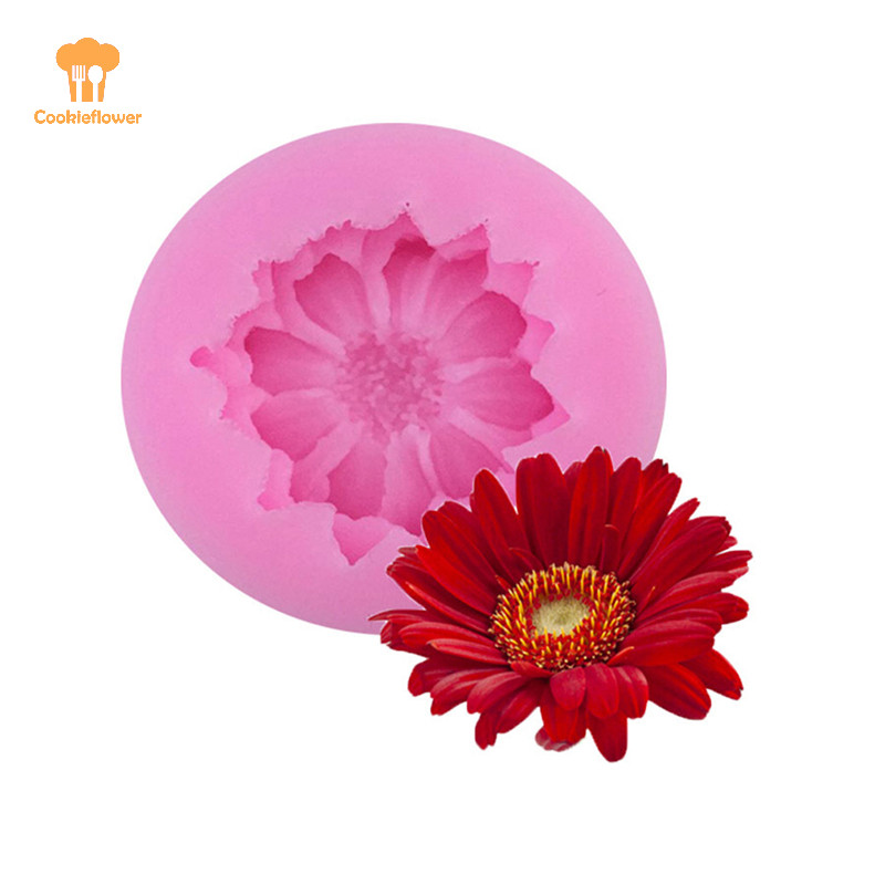Cookieflower Daisy Flower Shape แม่พิมพ์ซิลิโคน DIY Pastry Cupcake Chocolate Bakeware Mould ใหม่