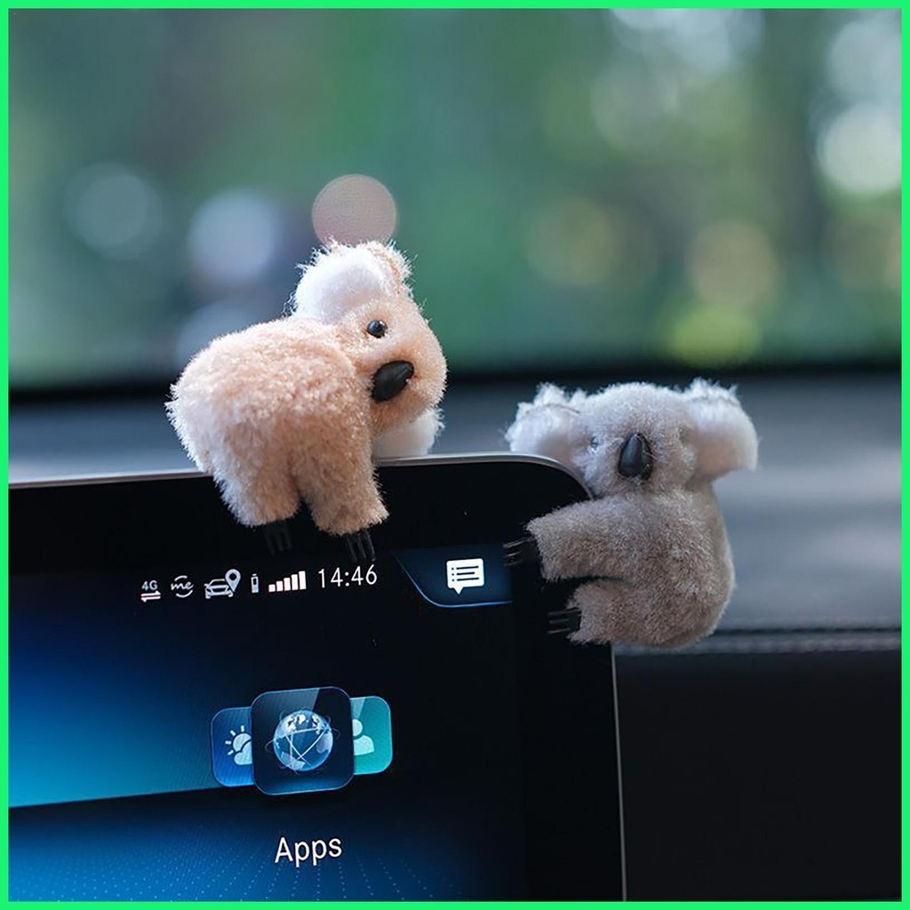 Mini ตุ๊กตาหมีโคอาล่าตุ๊กตาน่ารักขนาดเล็ก Koala Plushie ตุ๊กตาสัตว์ภายในรถ Dashboard เครื่องประดับกระเป๋าเป้สะพายหลัง maerth