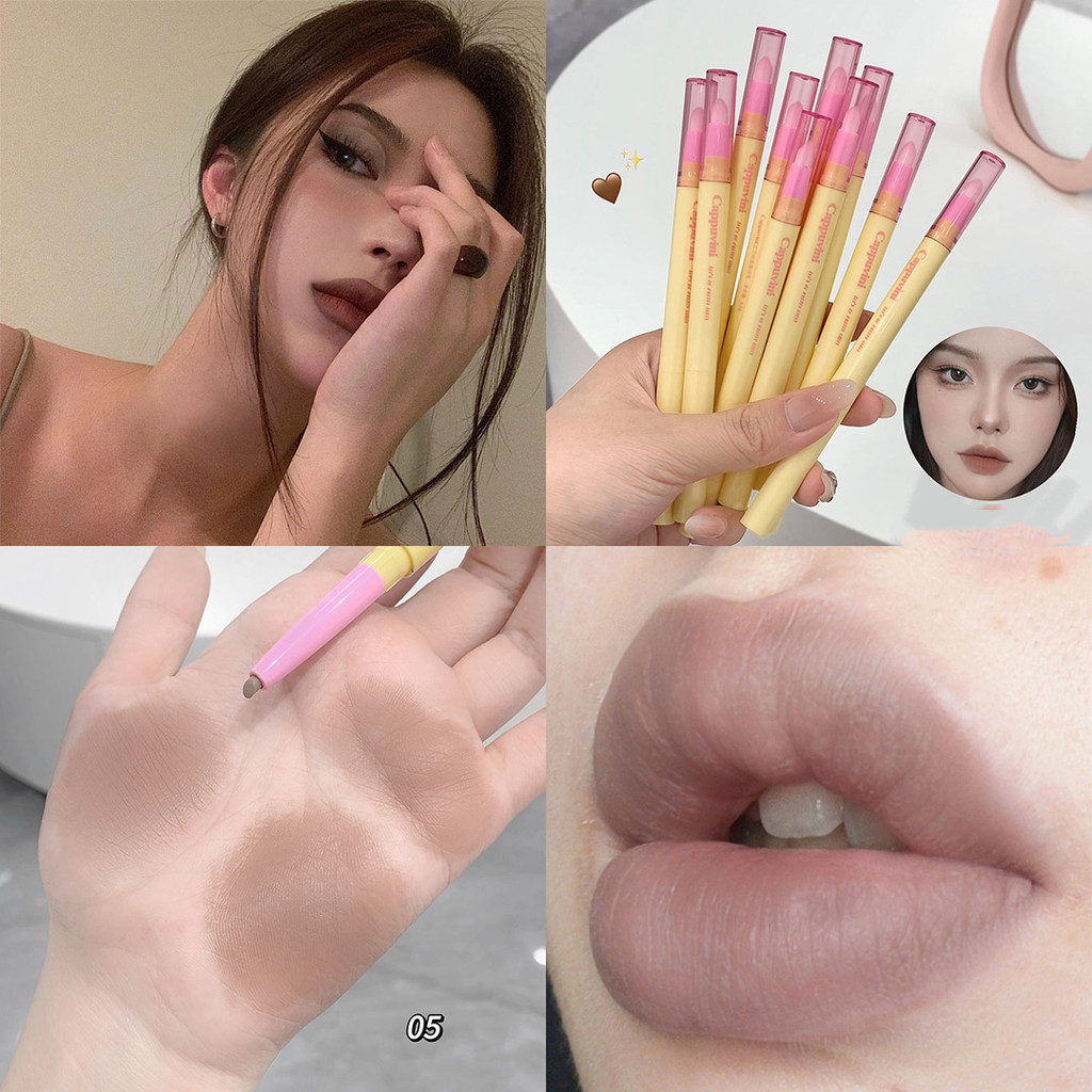 Cappuvini Cheese Lip Liner Outline Lips Nude Natural Waterproof ลิปสติก