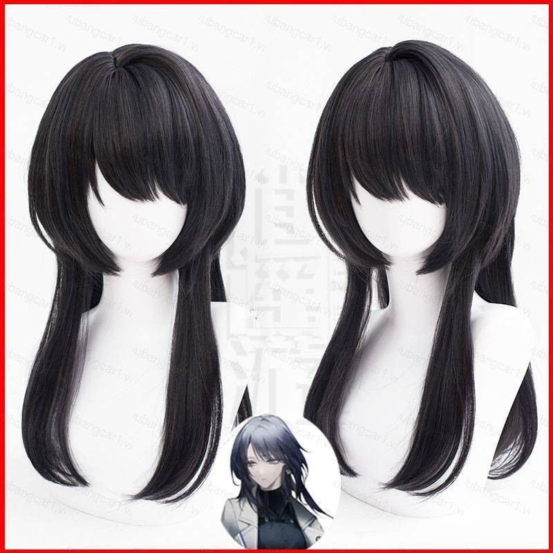 Miss Path to Nowhere คอสเพลย ์ วิกผมอะนิเมะผมผู ้ หญิงชายผมสีดํา Hairpiece Director cos วิกผมทนความร ้ อนปาร ์ ตี ้ ฮาโลวีน