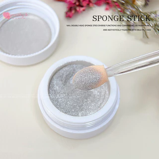 RENBG 20 ชิ้น Dual Sided อายแชโดว์ฟองน้ํา Applicators ทิ้ง Horaphic Chrome กระจกเล็บแปรงเล็บเครื่องมือ TH