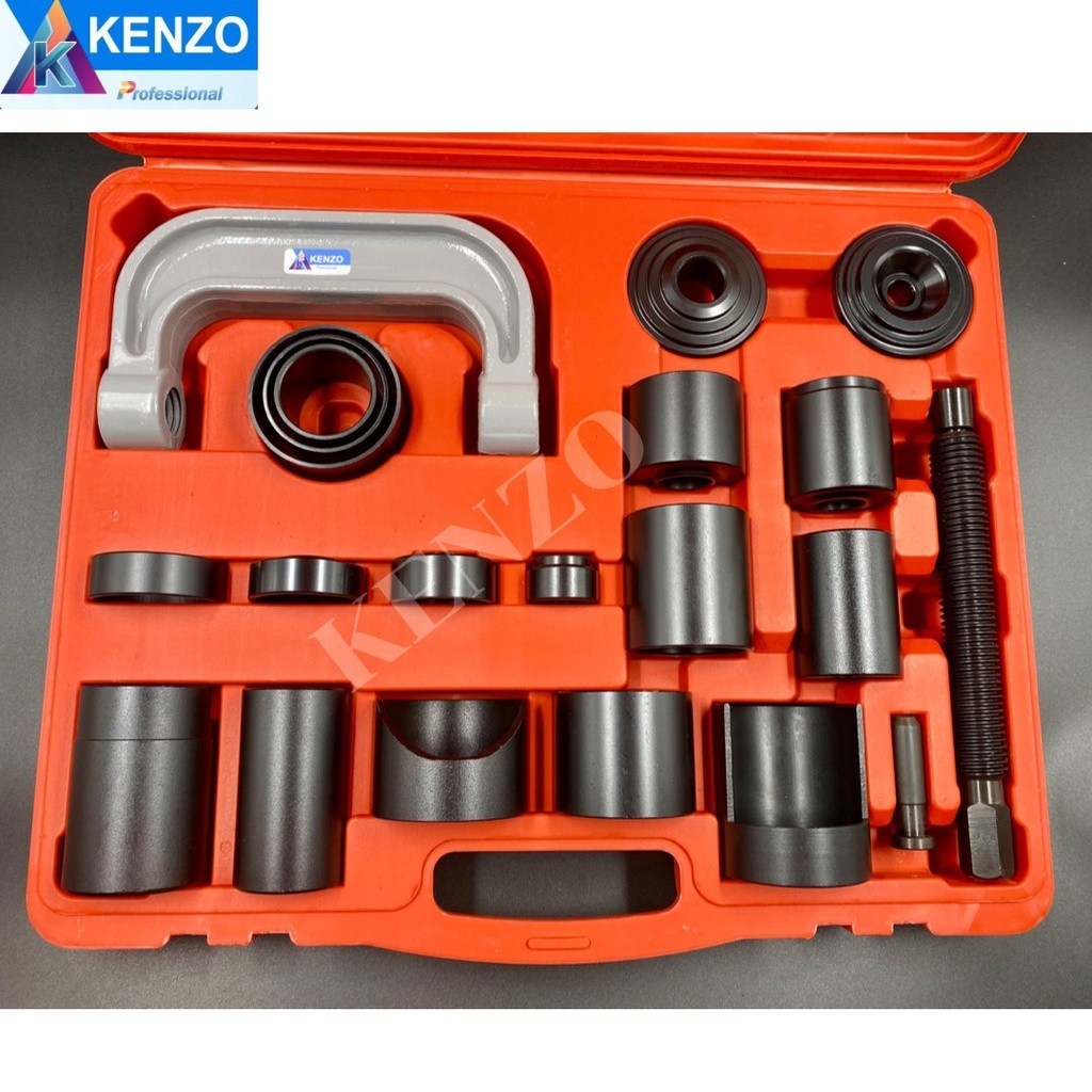GP .TOOLS TOOLS KENZO ชุดถอดใส่ลูกหมากปีกนก ถอดบูชปีกนก แคลมป์ถอด/ใส่บูชลูกหมากปีกนก ชุดใหI่ 21 ชิ้น