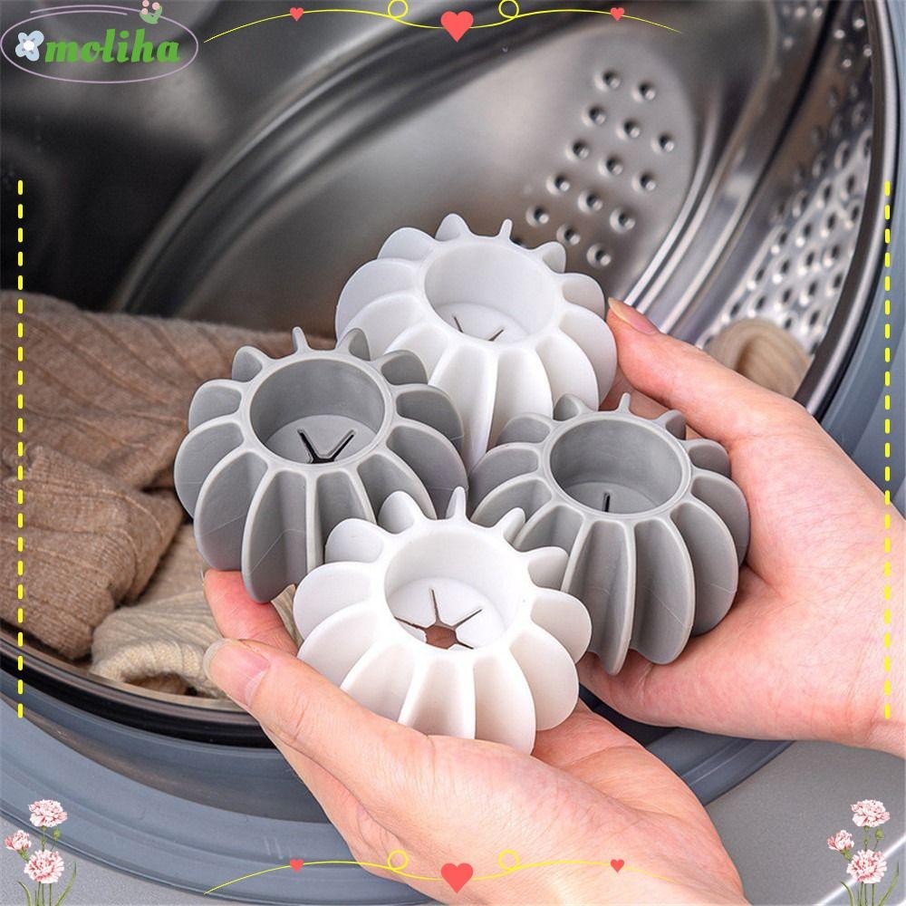 Moliha 2 ชิ้นลูกบอลซักผ้าทําความสะอาดผลิตภัณฑ์ Home & Living Cat Hair Catcher การปนเปื้อนสําหรับซักผ้า|อุปกรณ์ซักผ้าแห้ง น้ํายาปรับผ้านุ่ม