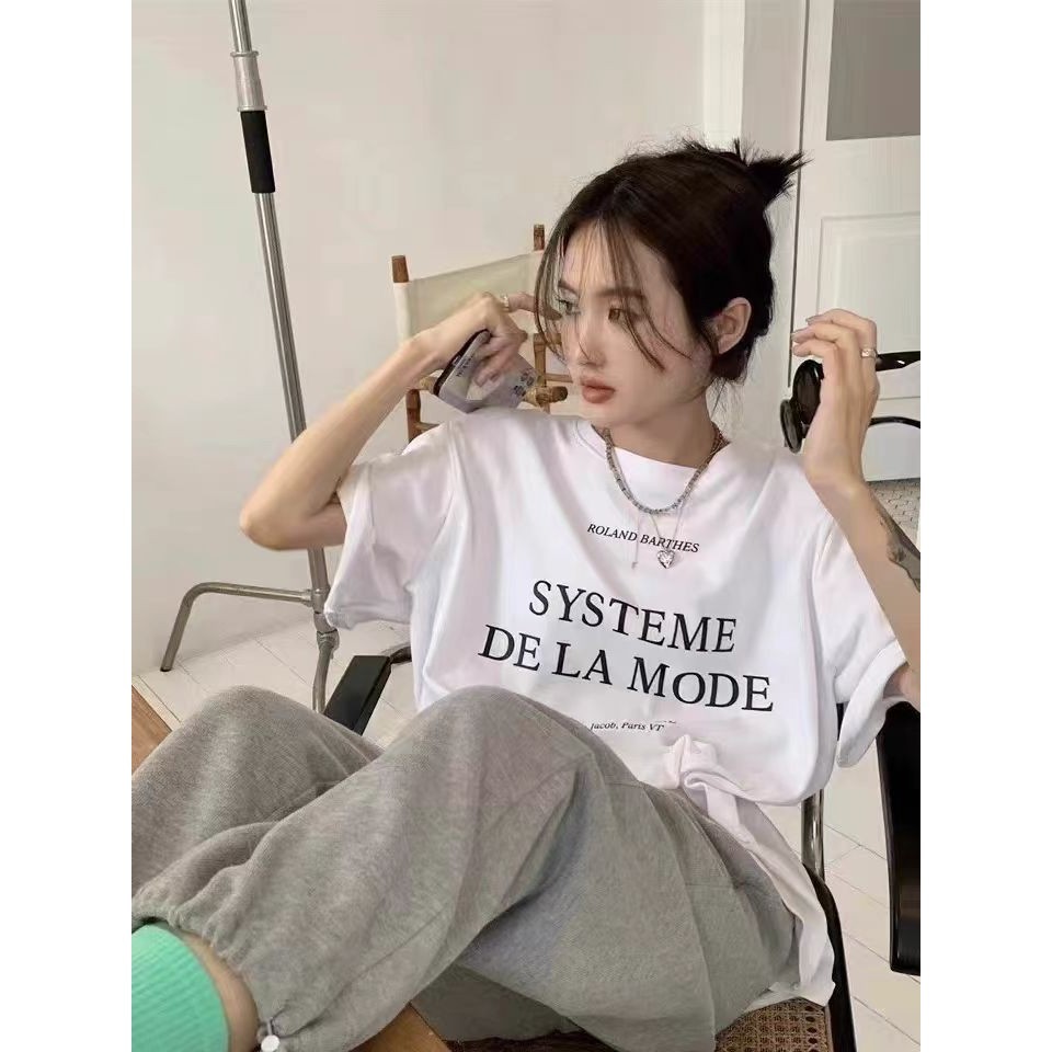 COD (กรุงเทพจัดส่งสินค้า)BOOM Shop -Oversize- สีสดใส สไตล์เกาหลีน่ารัก เสื้อยืดนิ่ม แขนสั้นแฟชั่น เนื้อผ้าดี