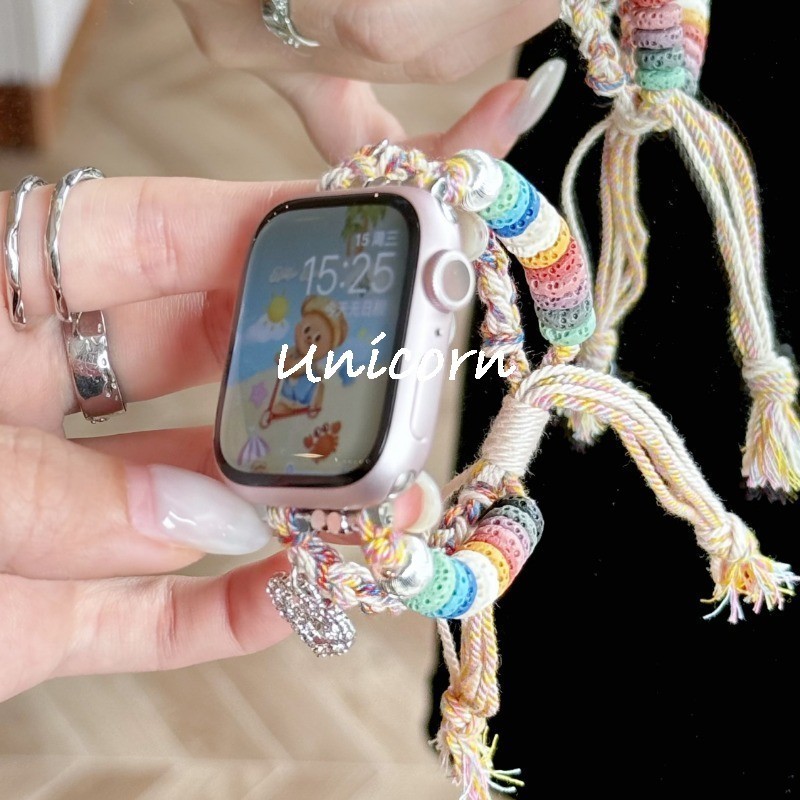 Band สําหรับ Apple Watch สาย 40 มม.44 มม.49 มม.42 มม.46 มม.38 มม.ธรรมชาติ Volcano Lava Stone สร้อยข้อมือสําหรับ iWatch Ultra Series 10 9 8 7 6 SE 5 4 3 สําหรับผู้หญิง 45 มม.41 มม. ราคา ถูกที่สุด ดีลบีเคเค