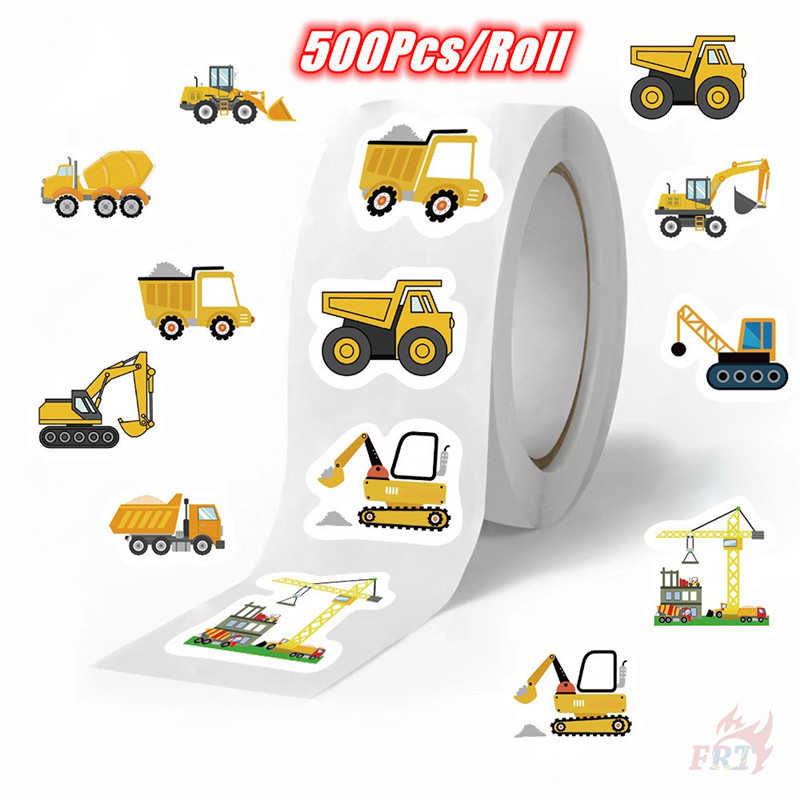 500ชิ้น/ม้วน ❤ Q Engineering Cars Kids Rewards สติ๊กเกอร์ ❤ Diy สมุดภาพอัลบั้มตกแต่งสติกเกอร์ฉลากปิดผนึก