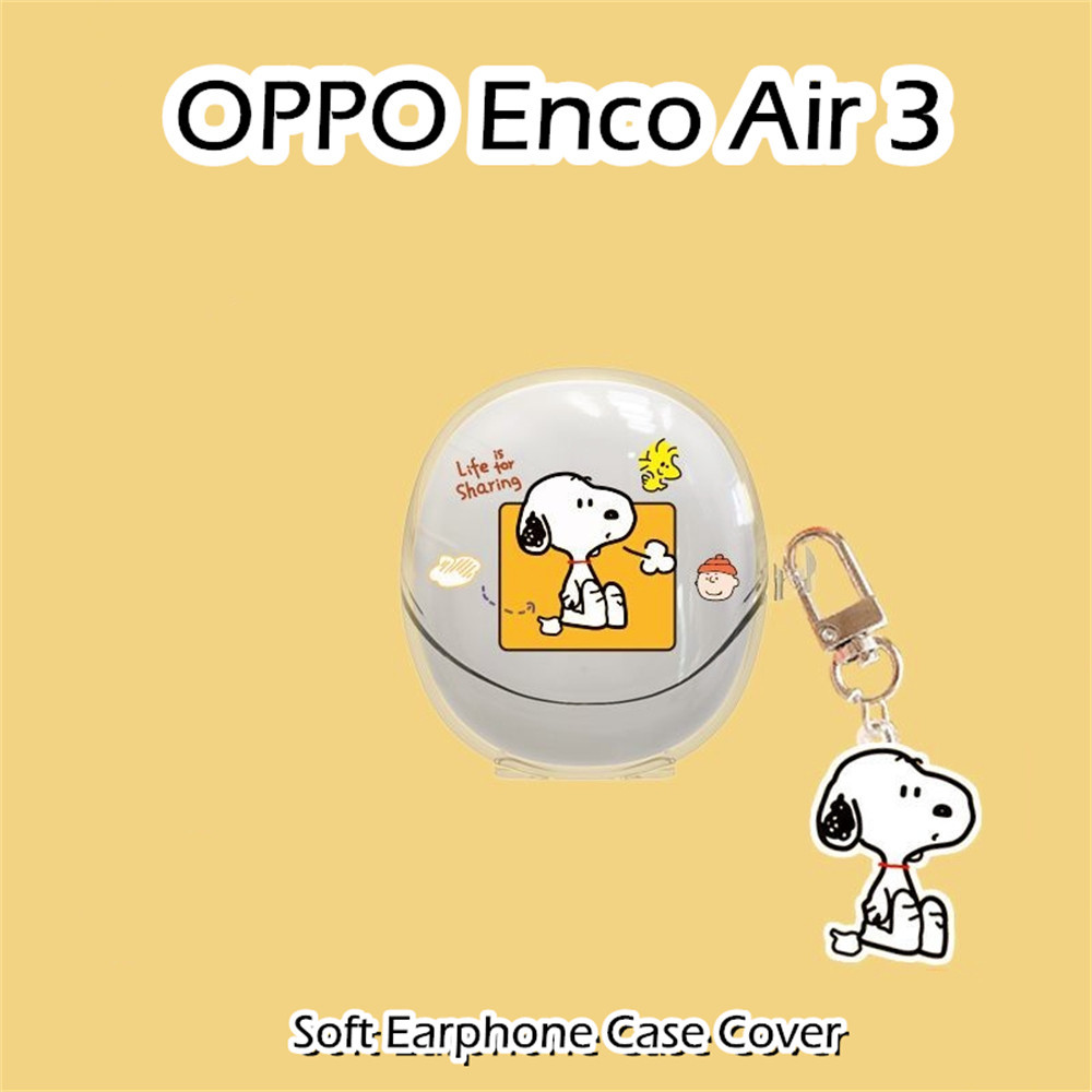 【 คุณภาพสูง 】 สําหรับ OPPO Enco Air 3 Case เคสหูฟังซิลิโคนอ ่ อนนุ ่ มการ ์ ตูนโปร ่ งใสปลอก