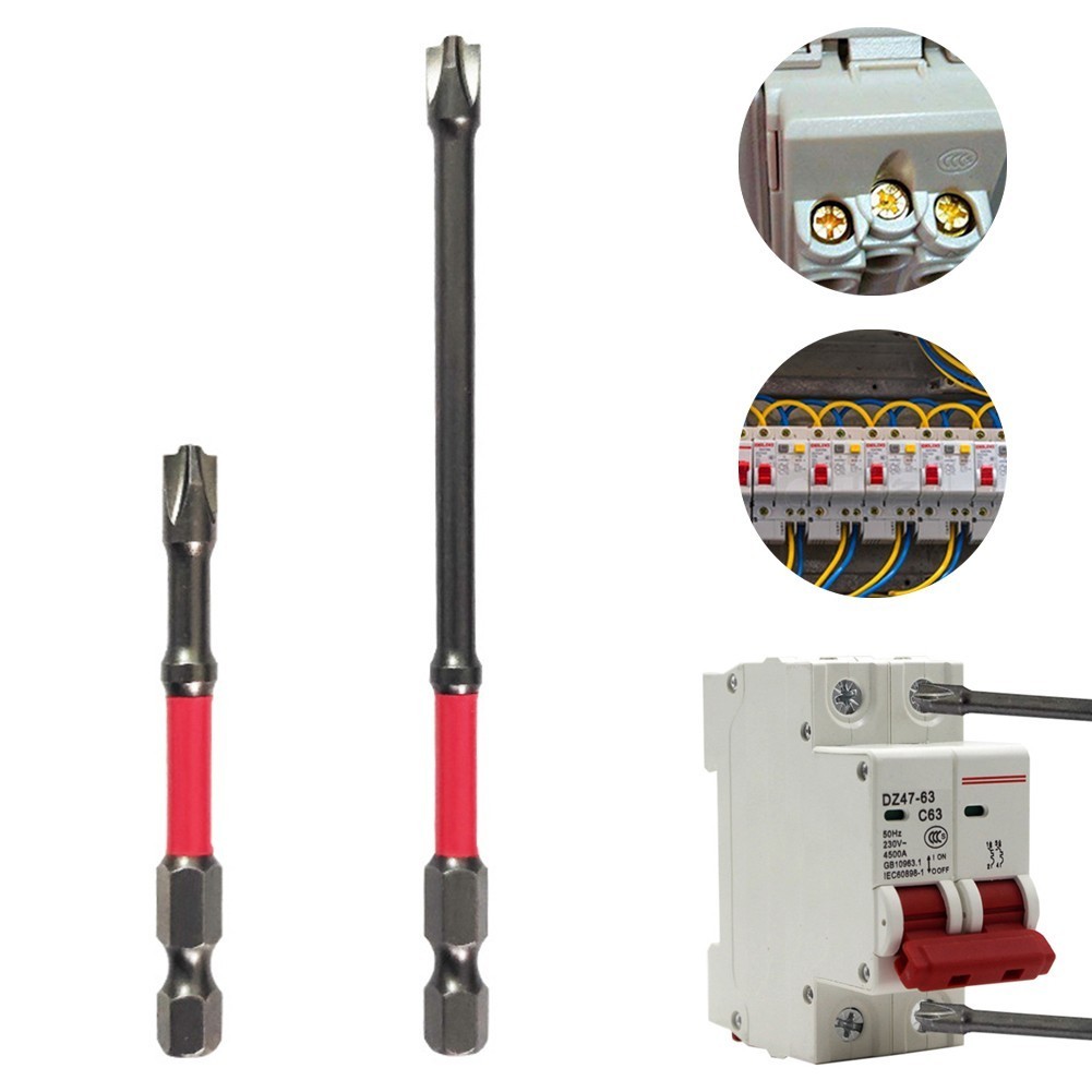 Llma _65-110mm Magnetic Special Slotted Cross ไขควง Bit สําหรับช ่ างไฟฟ ้ า FPH2 สีแดง