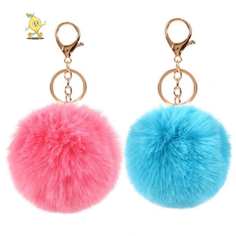 [mozh] 8 ซม.น่ารัก Key Soft Fluffy Fur Ball พวงกุญแจ Fluffy Key Chains Trinkets Pom Pom พวงกุญแจผู้หญิงกระเป๋าจี้เครื่องประดับ Key Chain Ch [TH]