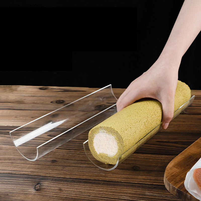 Myoloy ใหม่หนา 30 ซม.เค้กม้วน Shaping ใส่แม่พิมพ์ U-รูปโปร่งใส Retainer ครึ่งวงกลม Pastry Baking เครื่องมือห้องครัว TH