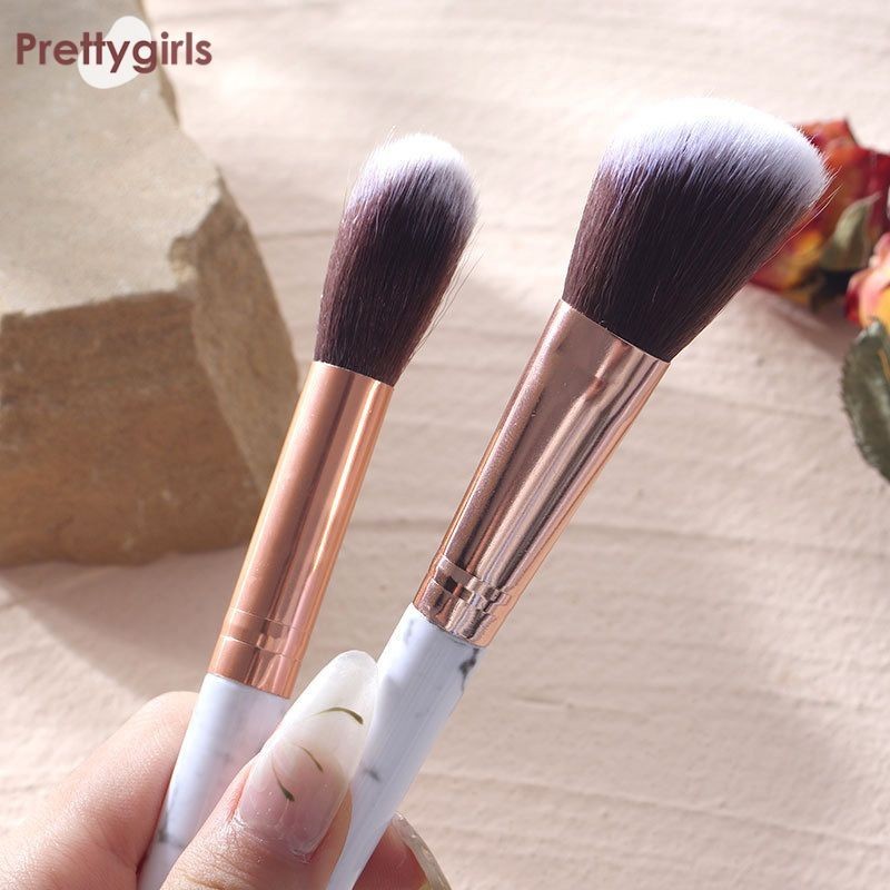 PY.th E118 แปรงแต่งหน้า ขนแปรงนุ่ม ลายหินอ่อน สำหรับไฮไลท์ บลัชออน ปัดแก้ม 1 ชิ้น