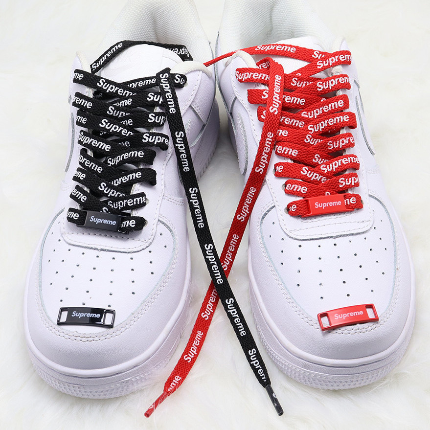 สายเชือกผูกรองเท้าแบรนด์ยอดนิยมสายเชือกผูกรองเท้า Air Force One af1aj1สายรัดรองเท้าด้านบนสูงและต่ำพิมพ์ลายสีสันอินเทรนด์