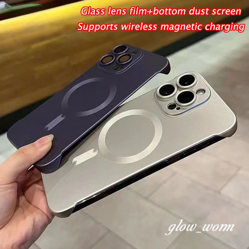 Magnetic Ultra-thin เคสแข็งพีซีการป้องกันกล้องเคสโทรศัพท์สําหรับ iPhone 17 16 15 14 13 12 11 Pro Max Plus Air