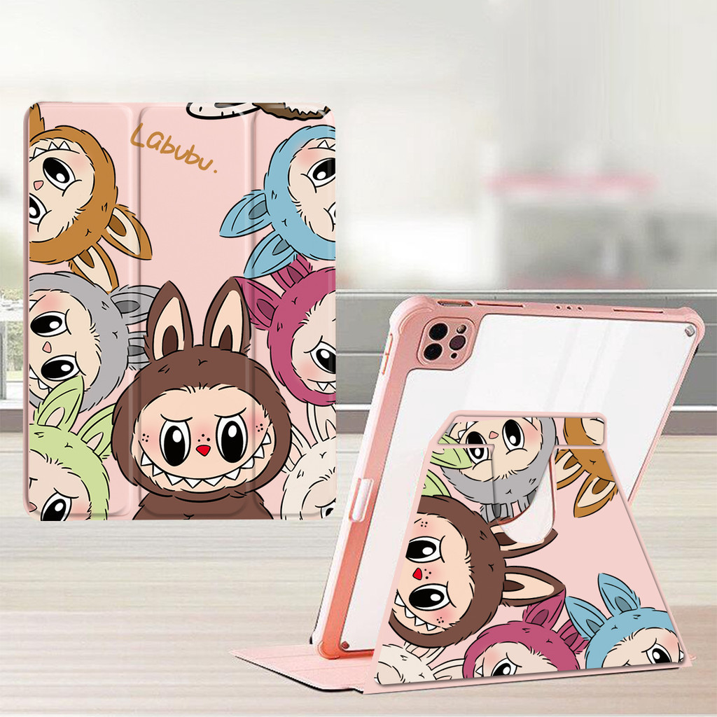 【7 สี】labubu เคสไอแพด  เจน 7 /8 /9 10.2  เจน 10 Air4  5 10.9 Pro11 Air6  Air3 pro 10.5 9.7 gen 5 6  ปากกาใส่ขวามือปากกา