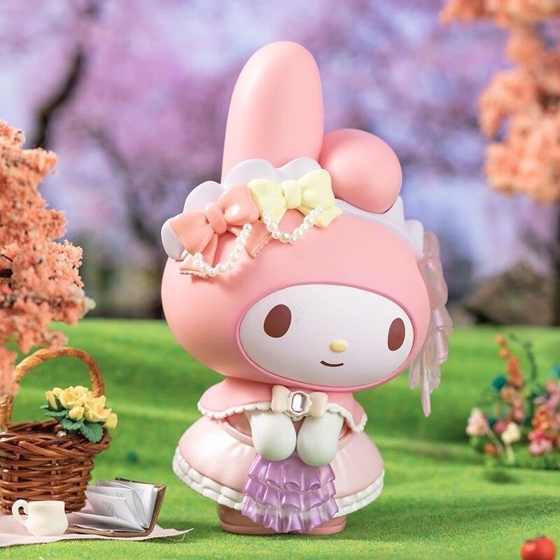 Sanrio Rose Flower Club Series Kuromi Melody รูปน่ารัก 15 ซม.เครื่องประดับตั้งโต๊ะไม่แท้ (ไม่มีการ์ด) - รูปที่ 5
