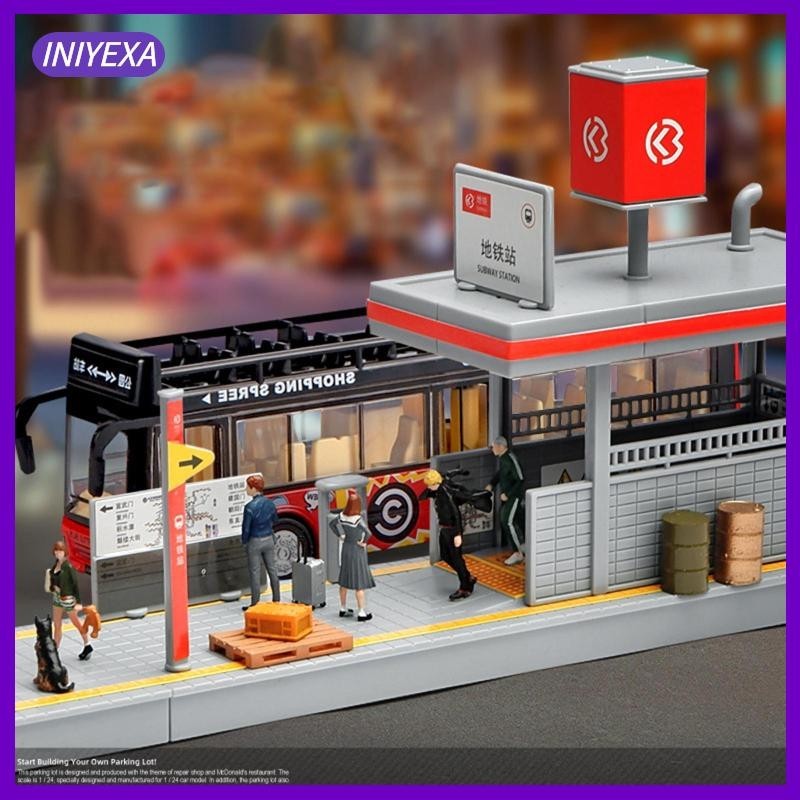 [Iniyexa ] 1 ชิ ้ น 64 DIY Station Model Architecture Scene สําหรับ Diorama Micro Landscape เค ้ าโครงตกแต ่ งฉาก