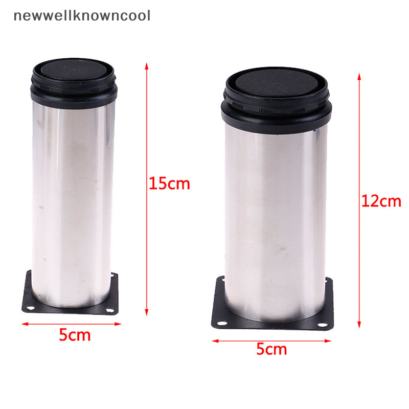 Newwellknowncool ขาตู ้ ปรับสแตนเลสครัวฟุตรอบขาตั ้ งผู ้ ถือทนทาน AAD