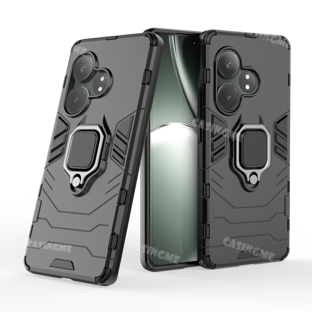 Realme GT7 2024 ฝาหลังเกราะกันกระแทกเคสโทรศัพท์สําหรับRealme GT Neo 6 6GT GT6 RealmeGT6 Neo6 SE 6T 4G 5G 2024 ปลอกAnti-Fallผู้ถือแหวนโลหะแม่เหล็กกลับกรณี