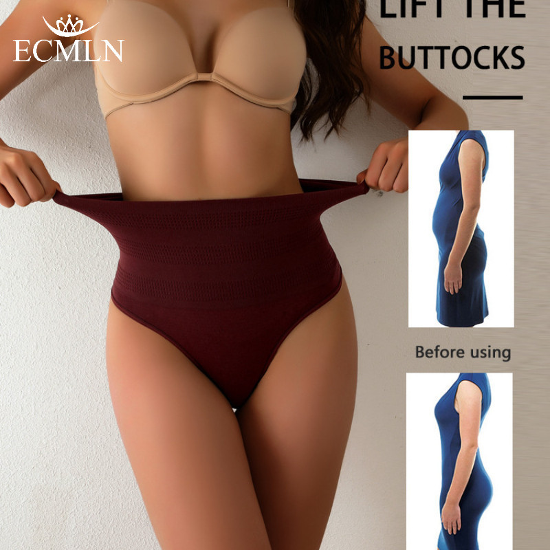 Ecmln ผู ้ หญิง Body Shaper Tummy Control Thong กางเกงเอวสูงเซ ็ กซี ่ Hips Body Shaping กางเกง Tummy Control กางเกง