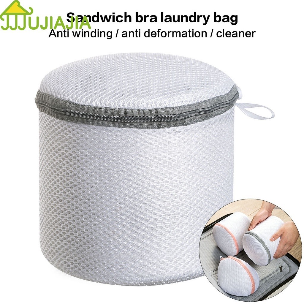 Jujiajia ถุงทําความสะอาดกระเป ๋ าตาข ่ ายชุดชั ้ นในสามเหลี ่ ยมหนาสําหรับเครื ่ องซักผ ้ า ตะกร้าใส่ผ้า - รูปที่ 2