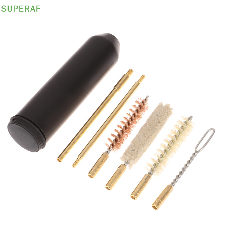 Superaf สําหรับ s Cal.38/357/9 มม.กลางแจ้งปืนทําความสะอาดเครื่องมือ 7 ชิ้น/เซ็ตมือปืน Rod แปรงขนาดกระเป๋าชุดทําความสะอาด HOT
