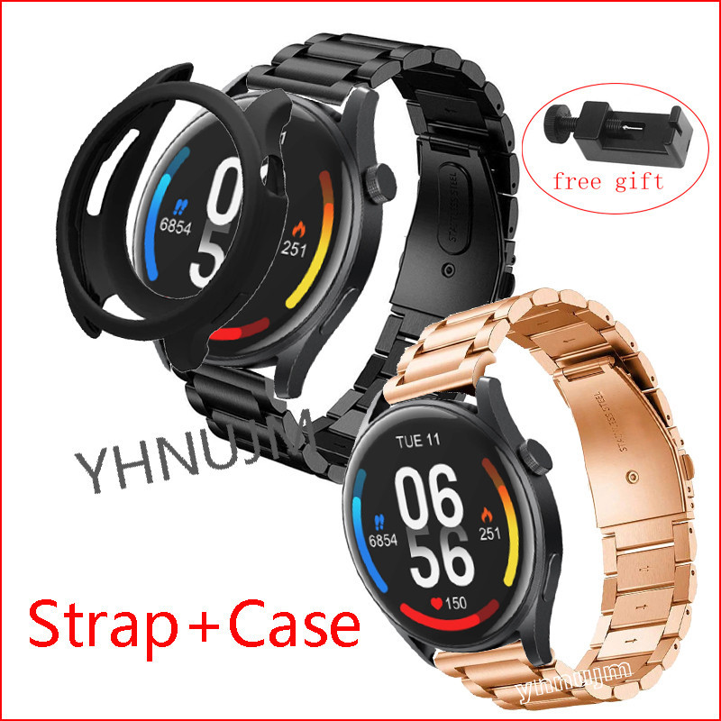 เคส Soundpeats Watch 4 Case สมาร์ทวอท์ชสแตนเลสสร้อยข้อมือโลหะสําหรับ SoundPEATS Watch 4 Smartwatch กรณีป้องกันหน้าจอกันชนอุปกรณ์เสริม