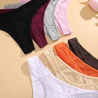 Allofme ผู้หญิงกางเกงผ้าฝ้ายเซ็กซี่เอวต่ํา G-String ไม่มีรอยต่อและ Traceless Thongs