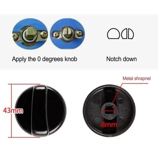 MILD 1/2/5Pcs เตาแก๊สปุ่มควบคุม,เตาอบช่วงทั่วไป Hob ลูกบิด,สําหรับ Benchtop Burner พลาสติก 8 มม.ปุ่มสวิทช์เปลี่ยน
