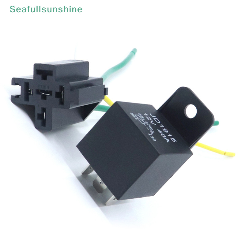Seaf> 12V DC 4 ขารถยนต์รีเลย์ Fused 40A ปกติเปิด Relais 40A ฟิวส์ 4pin/5Pin พนักพิงได้ดี