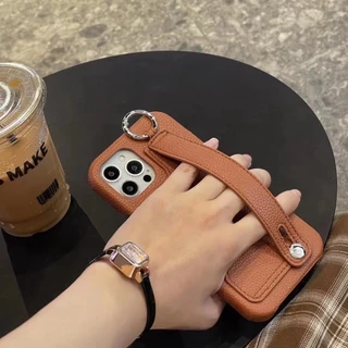 เคสโทรศัพท์พร้อมสายคล้องมือและช่องเสียบการ์ดแฟชั่นสําหรับ iPhone16 15 14 13 12 11 Pro Max Xr Ix Xs Max Iphone 8 PLUS 7PLUS 6S Pl