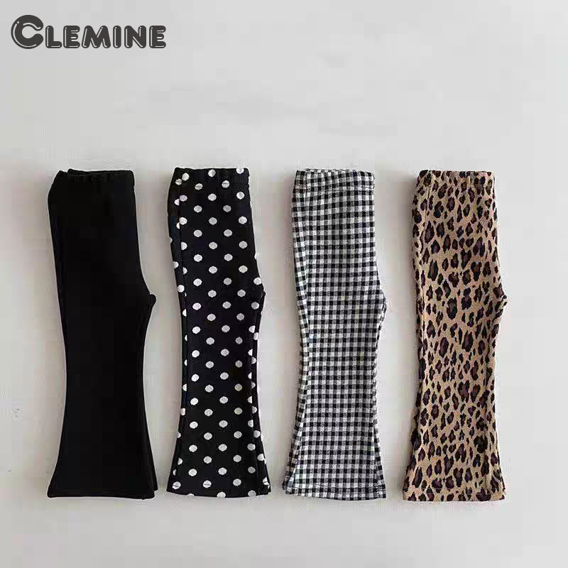 Clemine กางเกงเด็กผู้หญิงฮอร์นลายจุดบางกันยุงลำลองเด็กเวอร์ชั่นเกาหลีแฟชั่นสไตล์ต่างประเทศ