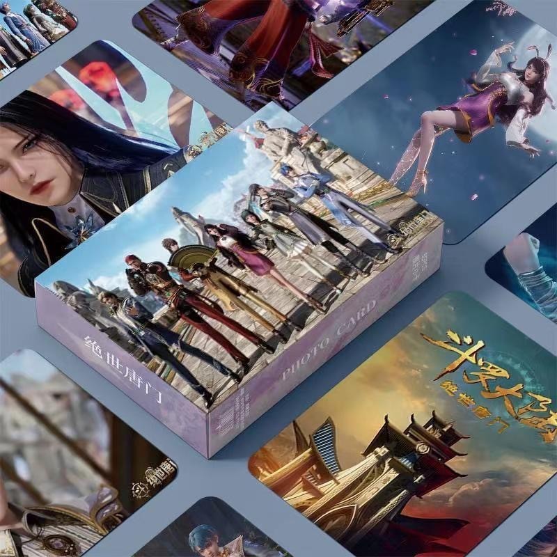 50-55pcs Manga Manhwa Identity V Laser Holographic Lomo Cards Pochacco Dawn of the Dragon Jujutsu Kaisen Photocards Night by the Sea Blue Archive Auto World Hologram Postcards