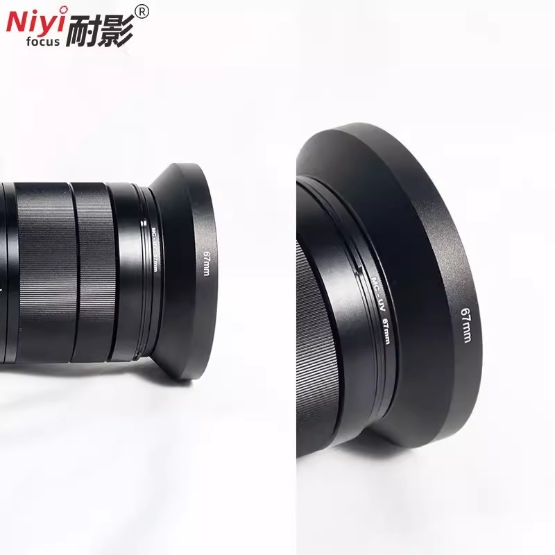 Camera Lens Hood 37mm 39mm 40.5mm 43mm 46mm 49mm 52mm 55mm 58mm 62mm 67mm 72mm 77mm 82mm Wide Angle Lens Hood Metal Screw-in sony fuji nikon cano