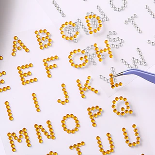 30 ชิ้น Creative 3D คริสตัลอะคริลิคมุกตัวอักษรสติกเกอร์,ตกแต่ง DIY วัสดุ Mini ประดิษฐ์เพชรสติกเกอร์มุก,อะคริลิคใสตัวอักษรภาษาอังกฤษ Pearl Decals