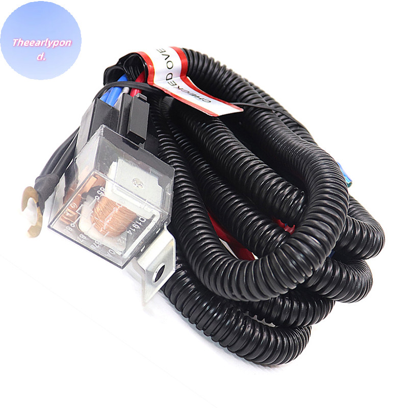 Earlypond 1 ชุดไฟฟ้า 12V Universal แตรรถสายไฟชุดรีเลย์สําหรับ Auto Van รถบรรทุก Grille Mount Blast Tone Horns TH