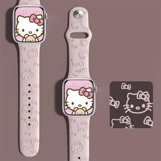 SANRIO ซานริโอ สวัสดี คิตตี้ สายสําหรับ ฉันดู ส11วง41มิลลิเมตร40มิลลิเมตร46มิลลิเมตร42มิลลิเมตร44 45มิลลิเมตรผู้หญิงกีฬาสายนาฬิกาข้อมือ ฉันดู ชุด 10 9 8 7 6 5น่ารักสายรัดข้อมือสร้อยข้อ