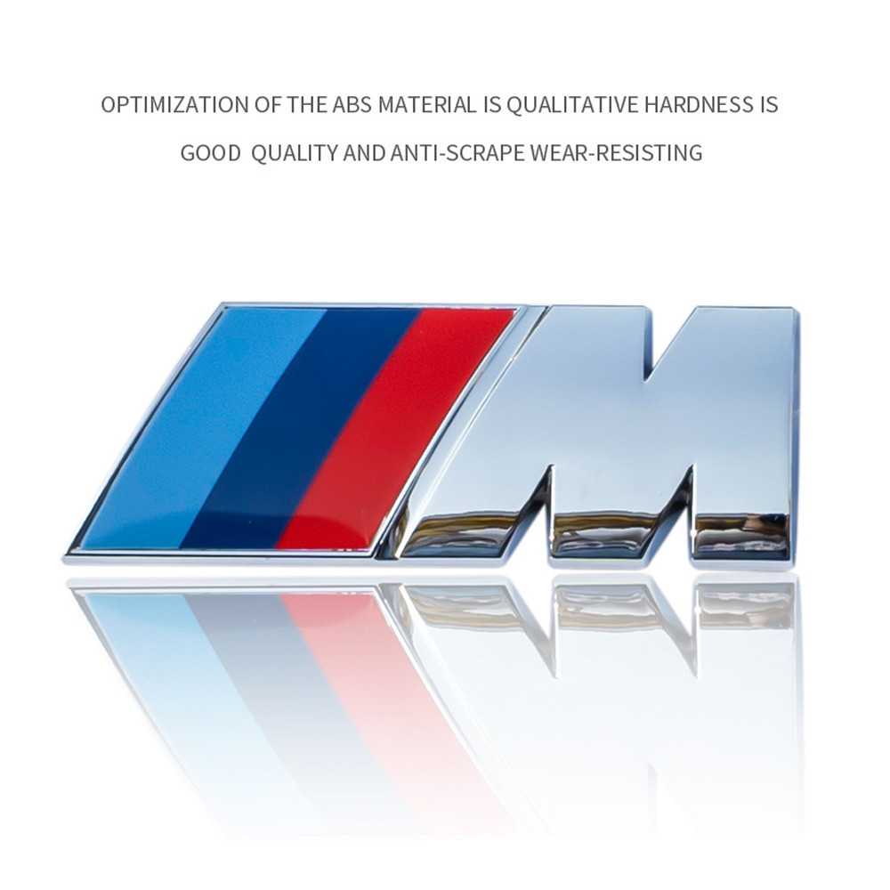 โลโก้ BMW M Series สติกเกอร์โลหะป้ายสัญลักษณ์ Chrom สําหรับ BMW E46 E39 E38 E90 E60 E36 F30 F30 E34 F10 F20 E92 E38 E91 E53 E70 X1 X5 X3 X6M รถจัดแต่งทรงผมสติกเกอร์โลโก้ - รูปที่ 2