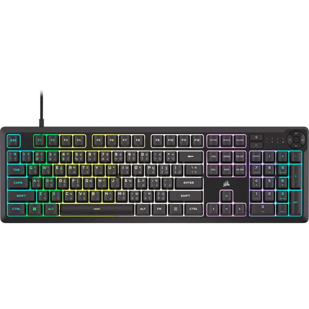 Corsair K55 CORE RGB คีย์ TH Gaming Keyboard (CH-9226C65-TH) รับประกัน 2ปี ศูนย์ไทย